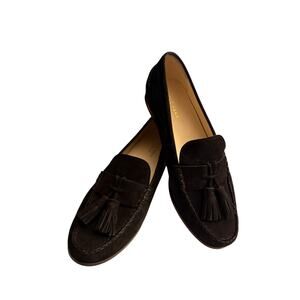 Cole Haan Emmons Tassel Loafers Women's 7.5 Black Suede